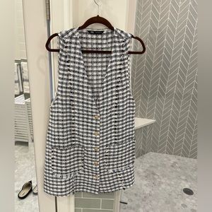 Zara tweed vest dress